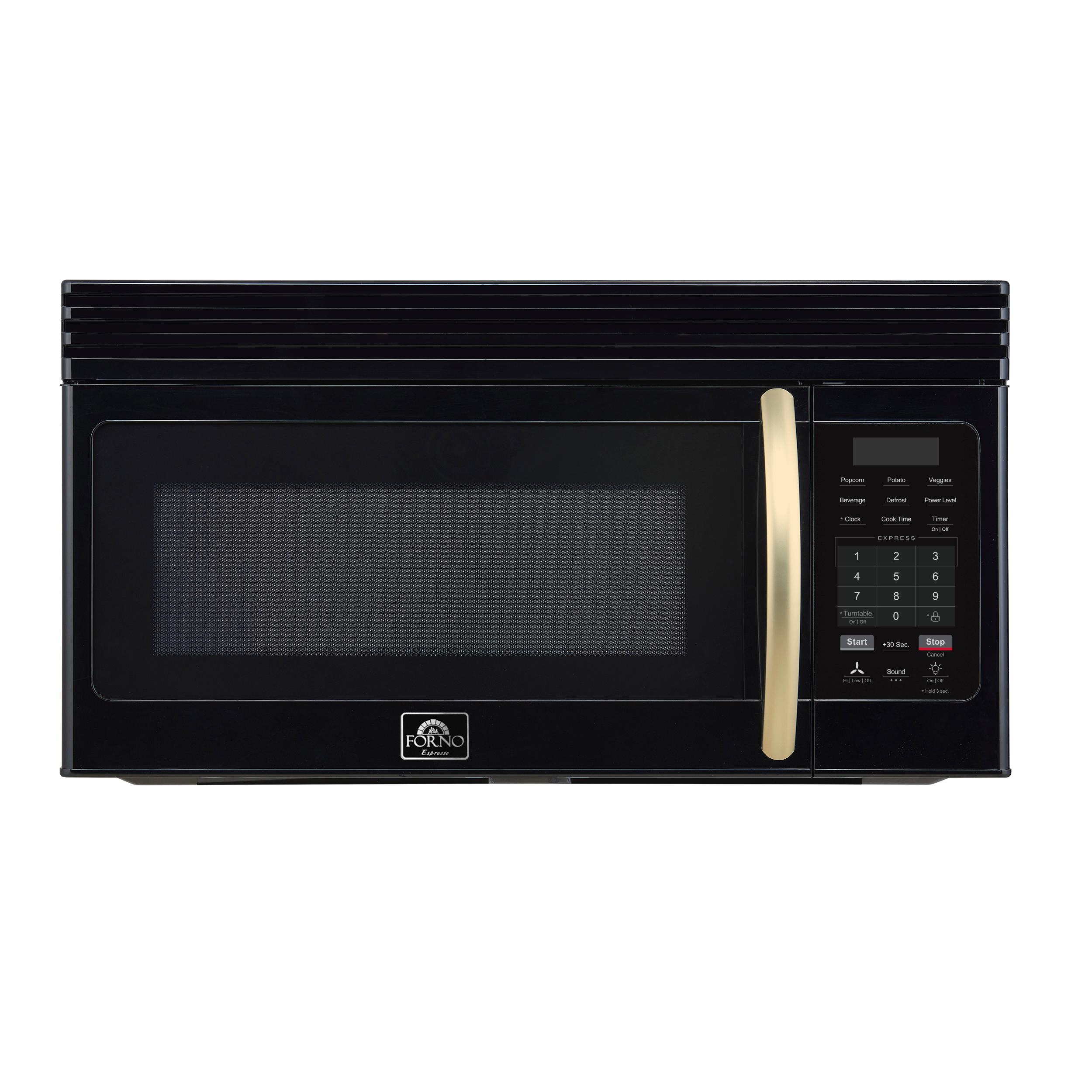 Forno FOTR300730BLK Forno Scalo 30-Inch Over The Range Microwave, Black - 1.6 Cu.Ft, 300 Cfm Vent, Touch Control, Led Light