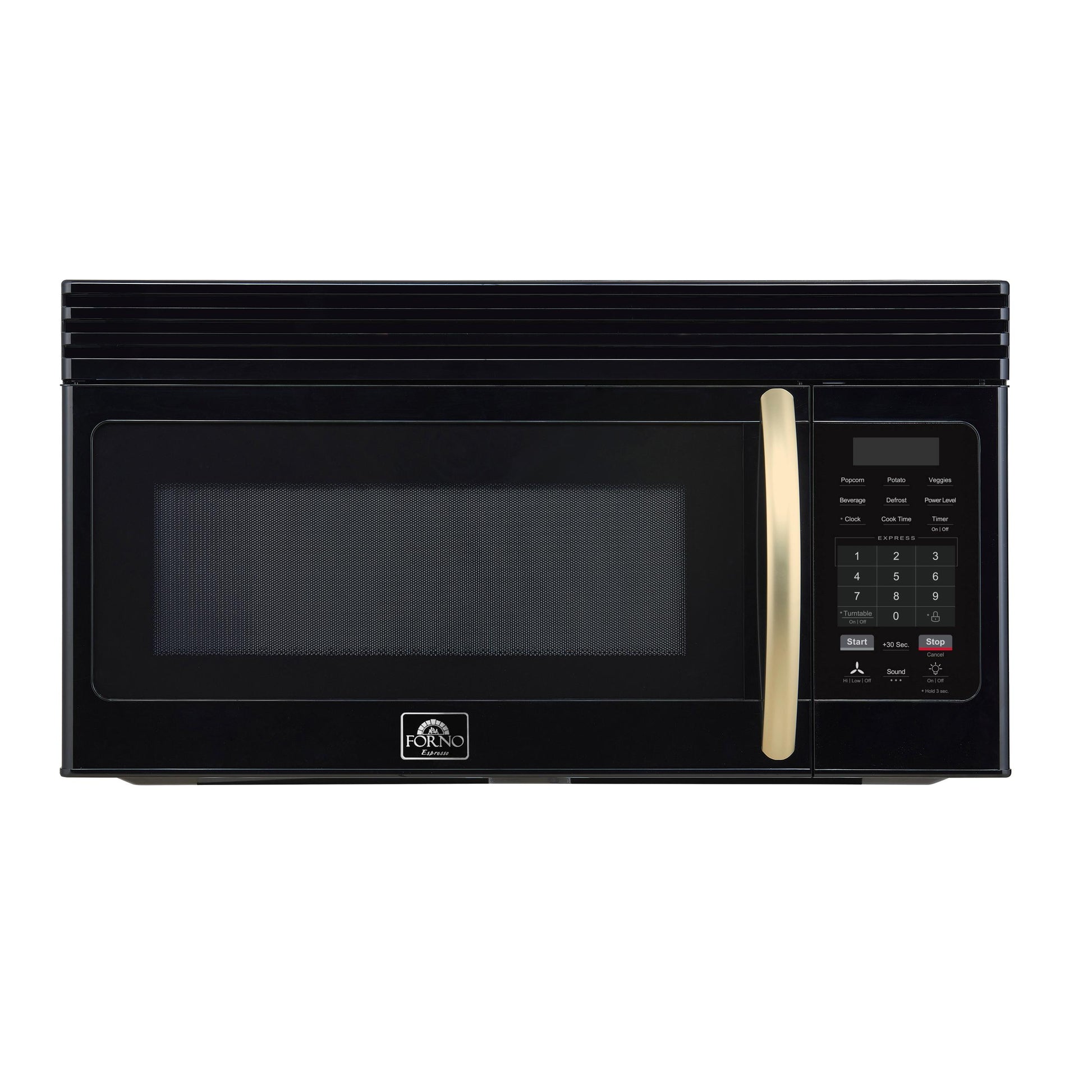 Forno FOTR300730BLK Forno Scalo 30-Inch Over The Range Microwave, Black - 1.6 Cu.Ft, 300 Cfm Vent, Touch Control, Led Light