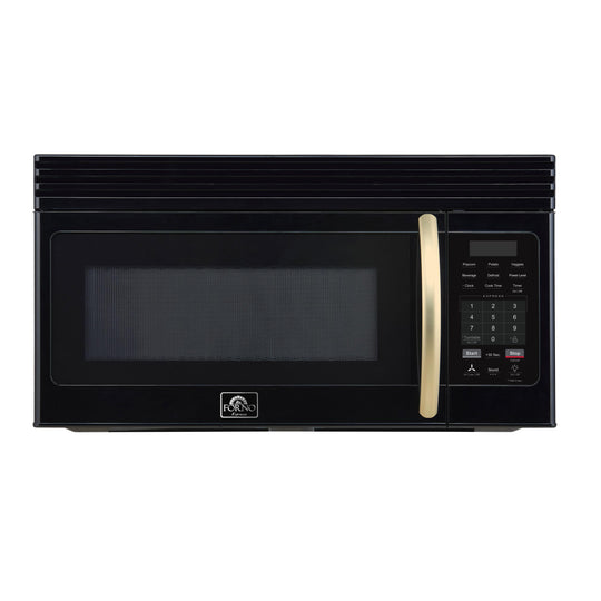 Forno FOTR300730BLK Forno Scalo 30-Inch Over The Range Microwave, Black - 1.6 Cu.Ft, 300 Cfm Vent, Touch Control, Led Light