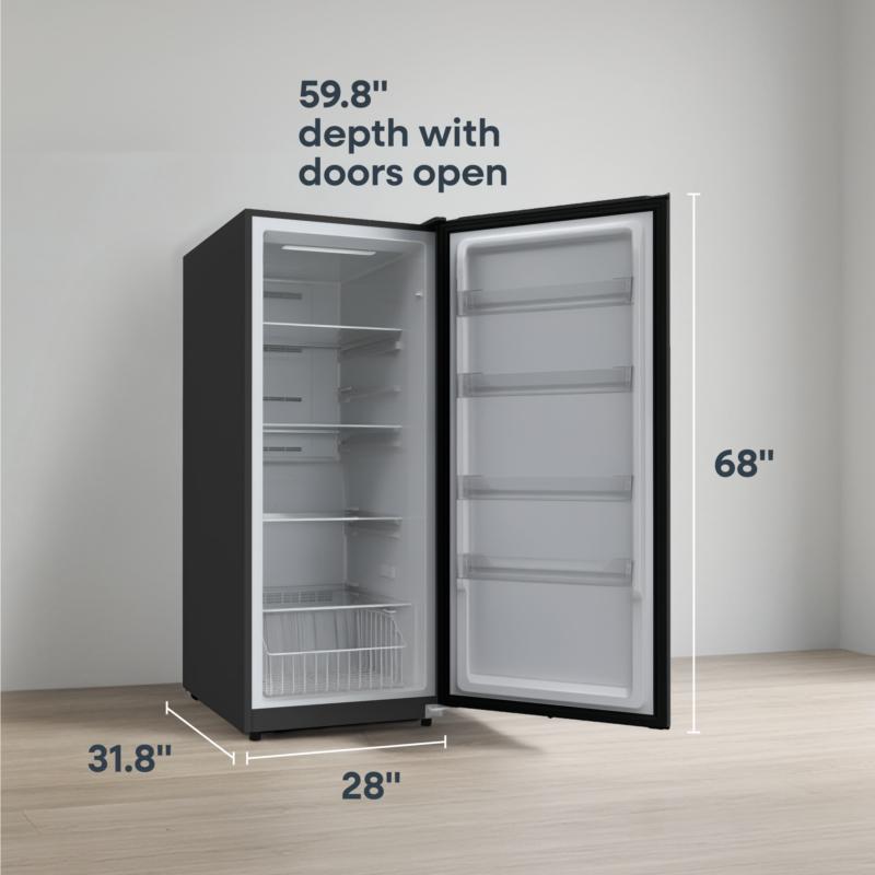 Element Appliance EXUF17CEES Element 17.0 Cu. Ft. Upright Convertible Freezer / Refrigerator - Stainless Steel, Energy Star (Exuf17Cees)