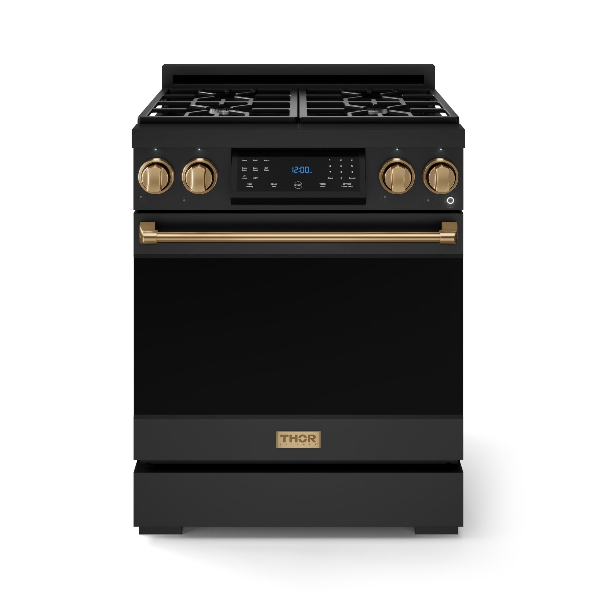 Thor Kitchen RSG30PBLPBRZ 30 Inch Professional Liquid Propane With Precision Knob Control In Black/Bronze