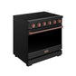 Thor Kitchen RSE36PBRSG 36 Inch Professional Electric Range In Black/Rose Gold Gordon Ramsay Series
