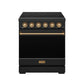 Thor Kitchen RSE30PBBRZ 30 Inch Professional Electric Range With Precision Knob Control In Black And Bronze Gordon Ramsay Series