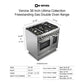 Verona VUFSGG365DSS Verona Vufsgg365Dss 36 Inch Ultima Collection Double Oven Gas Range With 5 Brass Burners, 4.1 Cu. Ft. Oven Total Capacity In Stainless Steel