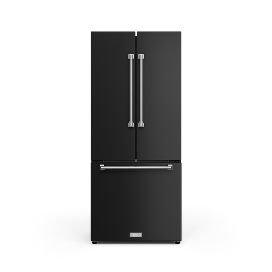 Thor Kitchen RF3017FFD00SS 30 Inch 17.7 Cu Ft French Door Counter Depth Refrigerator With Ice Maker In Black/Stainless Steel Gordon Ramsay Series - Rf3017Ffd00-Ss
