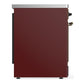 Ilve UMIB30QNR3BUB Ilve Umib30Qnr3Bub Majestic Iii 30 Inch Induction Range With 4 Elements, 4 Cu. Ft. Oven Capacity (Solid Door, Burgundy, Burnished)