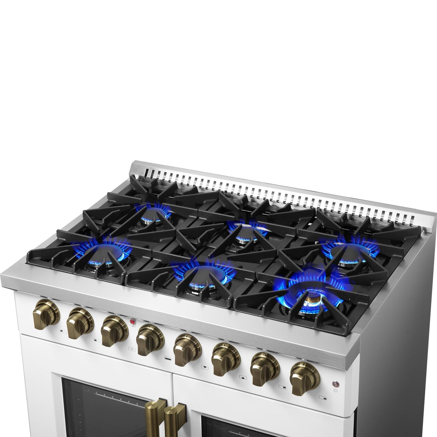 Forno FFSGS635636WHT Forno Galiano 36-Inch Freestanding French Door Dual Fuel Range White
