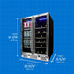 Danby DBC051D1BSS Danby 24 Under Counter French Door Beverage Center In Stainless Steel