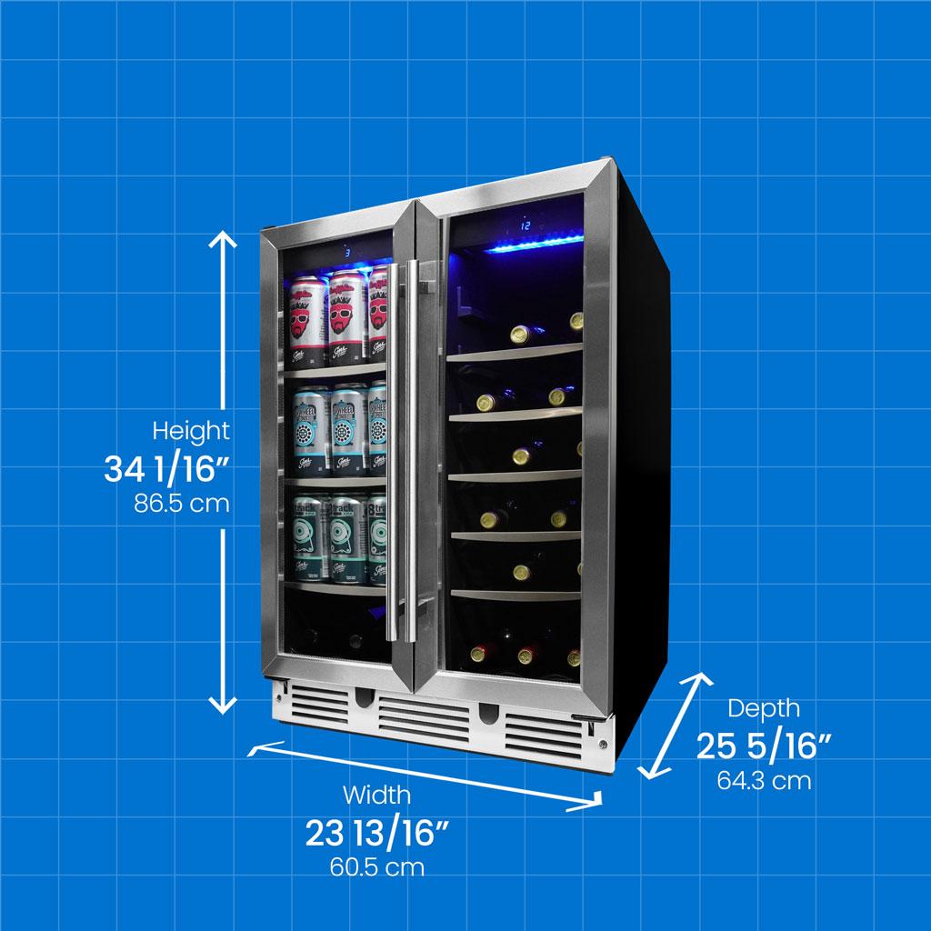 Danby DBC051D1BSS Danby 24 Under Counter French Door Beverage Center In Stainless Steel