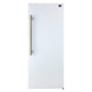 Forno FFFFD172228WHTRS Forno Maderno 28-Inch Convertible Freezer/Refrigerator In White With Antique Brass Handle, 13.6 Cu.Ft. Right Swing