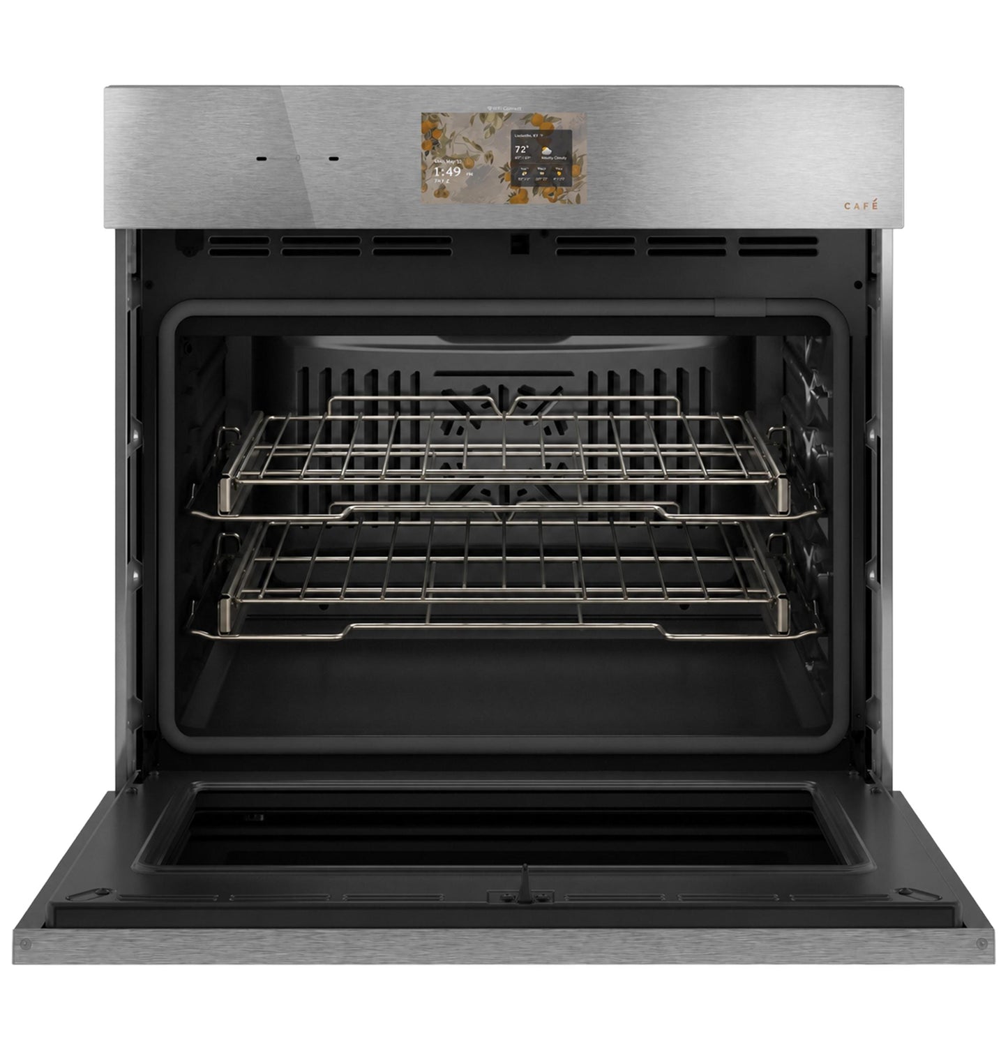 Cafe CTS90DM2ZS5 Café™ 30" Smart Built-In Convection Single Wall Oven In Platinum Glass