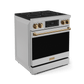 Thor Kitchen RSE30BRZ 30 Inch Professional Electric Range With Tilt Panel Touch Control In Stainless Steel/Bronze Gordon Ramsay Series - Rse30-Brz