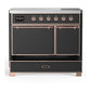 Ilve UMDIB40QNR3MGP Ilve Umdib40Qnr3Mgp Majestic Iii 40 Inch Induction Range With 6 Elements, 3.82 Cu. Ft. Total Oven Capacity (Solid Door, Graphite Matte, Copper)