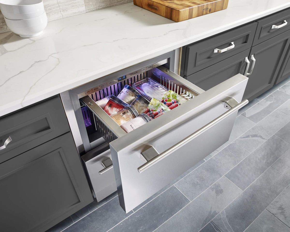 True Caliber TUF24LSSC 24 Inch Undercounter Freezer - Door: Solid Stainless - Stainless Steel Finish, Stainless Steel Hardware, Left Hinge