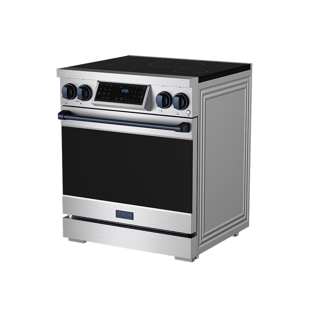 Thor Kitchen RSI30BLU 30 Inch Professional Induction Range With Tilt Panel Touch Control In Stainless Steel And Blue Gordon Ramsay Series