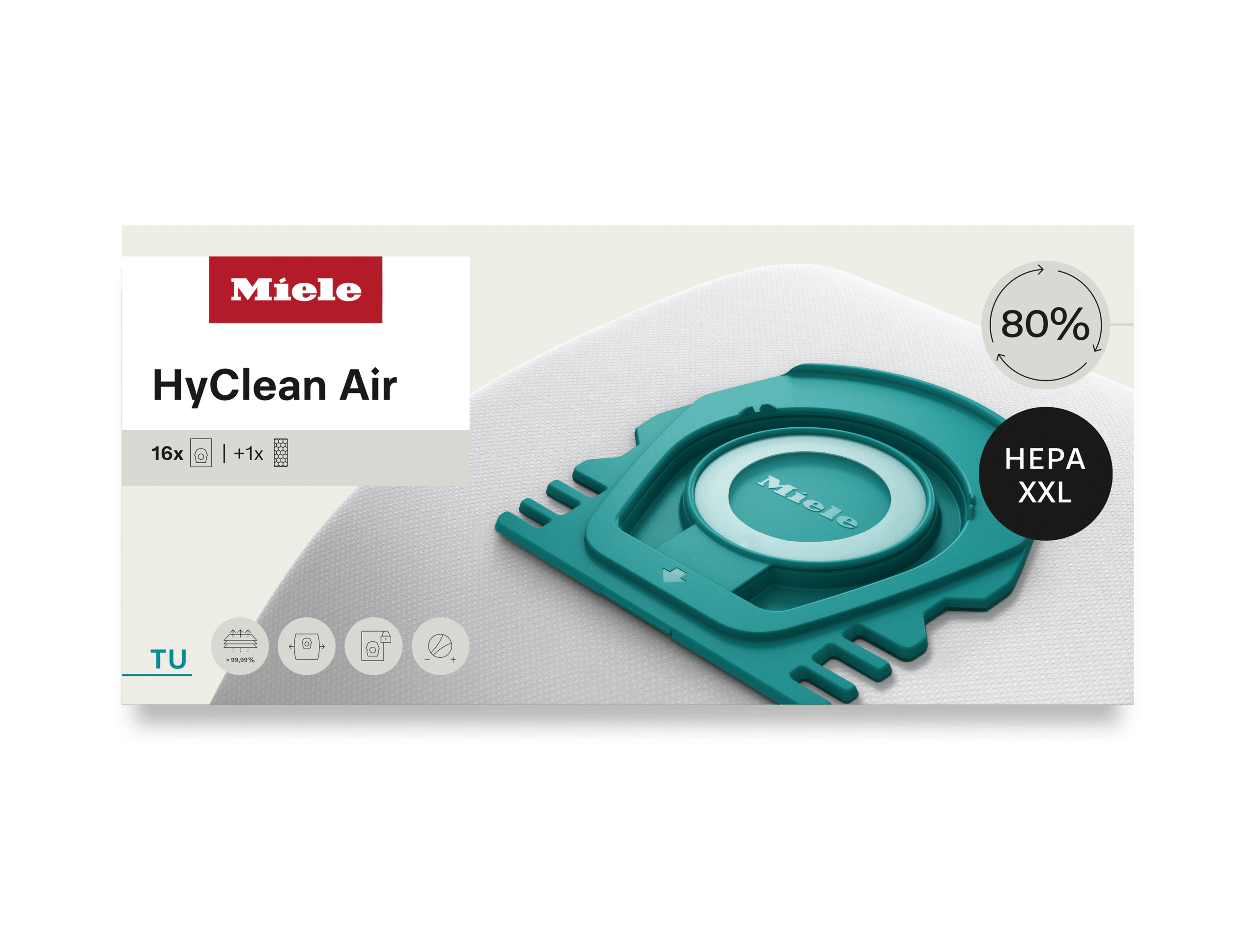 Miele TUPERFORMANCEPACKHYCLEANAIR 16 Vacuum Bags And A Hepa Filter At A Special Price - For Guard L1 And Guard S1.