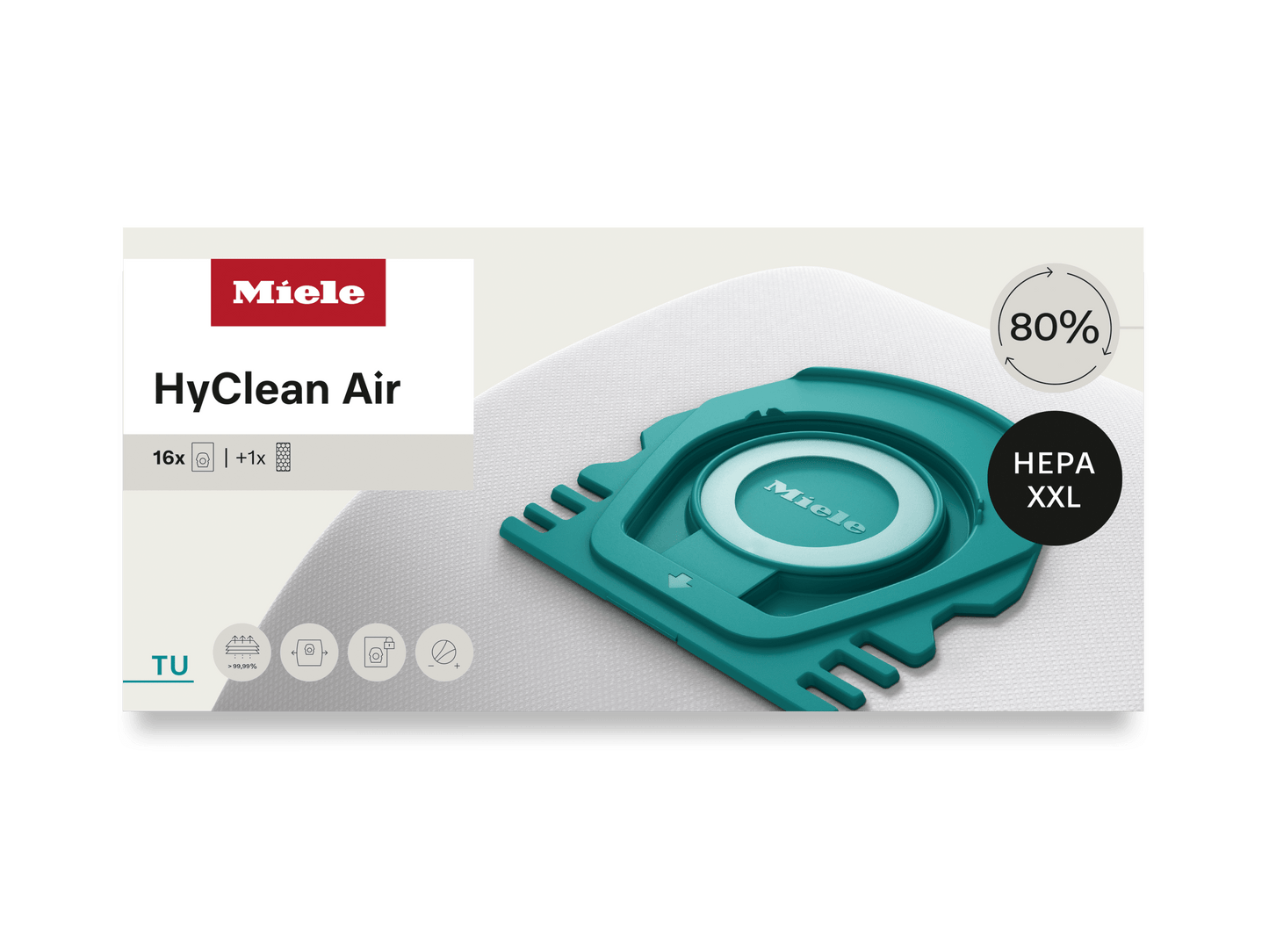 Miele TUPERFORMANCEPACKHYCLEANAIR 16 Vacuum Bags And A Hepa Filter At A Special Price - For Guard L1 And Guard S1.