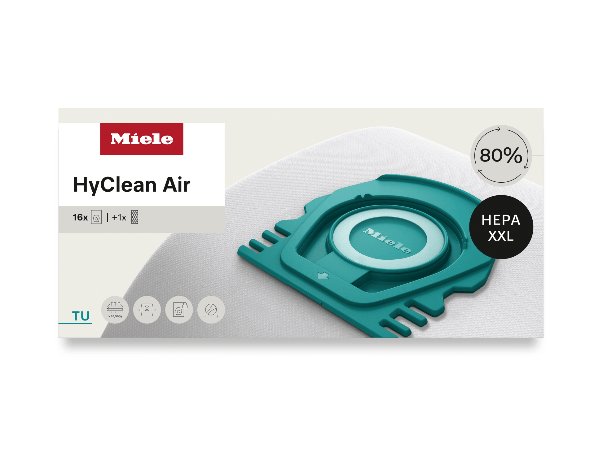 Miele TUPERFORMANCEPACKHYCLEANAIR 16 Vacuum Bags And A Hepa Filter At A Special Price - For Guard L1 And Guard S1.