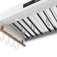 Forno FRHWM550336WHT Forno Venezia 36 Inch Wall-Mounted Range Hood In White With Touch Controls And Baffle Filters