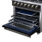 Forno FFSGS623936BLK Forno Massimo 36-Inch Black Freestanding Gas Range, 6 Sealed Burners, Convection Oven, Energy Efficient
