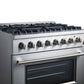 Forno FFSGS619736 Forno Marco 36-Inch Dual Fuel Range, Stainless Steel, 6 Burners, 67,000 Btu, True Convection Oven, Energy Efficient