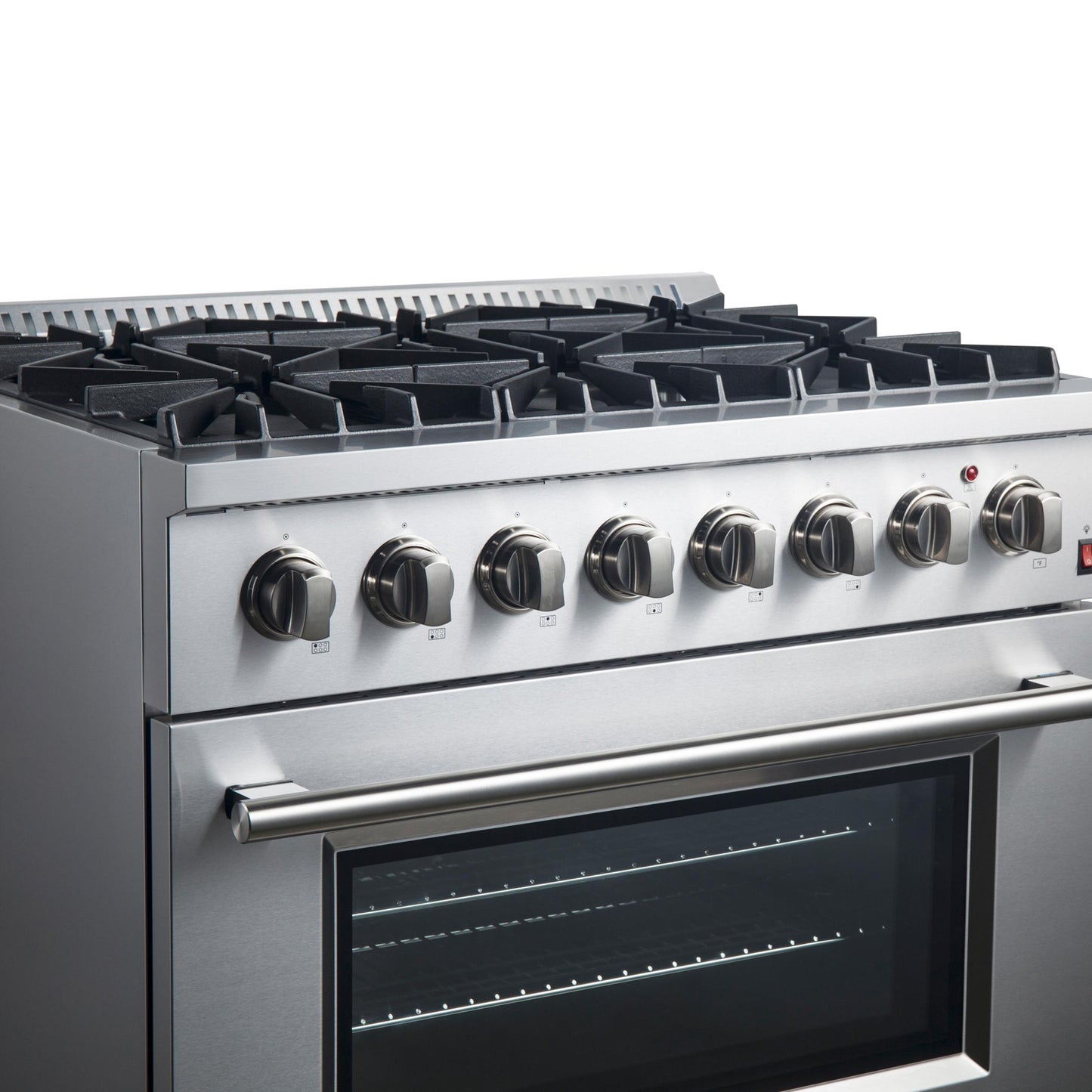 Forno FFSGS619736 Forno Marco 36-Inch Dual Fuel Range, Stainless Steel, 6 Burners, 67,000 Btu, True Convection Oven, Energy Efficient
