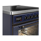 Ilve UMIB30NR3MBB Ilve Umib30Nr3Mbb Majestic Iii 30 Inch Induction Range With 4 Elements, 4 Cu. Ft. Oven Capacity (Triple Glass Door, Midnight Blue, Burnished)