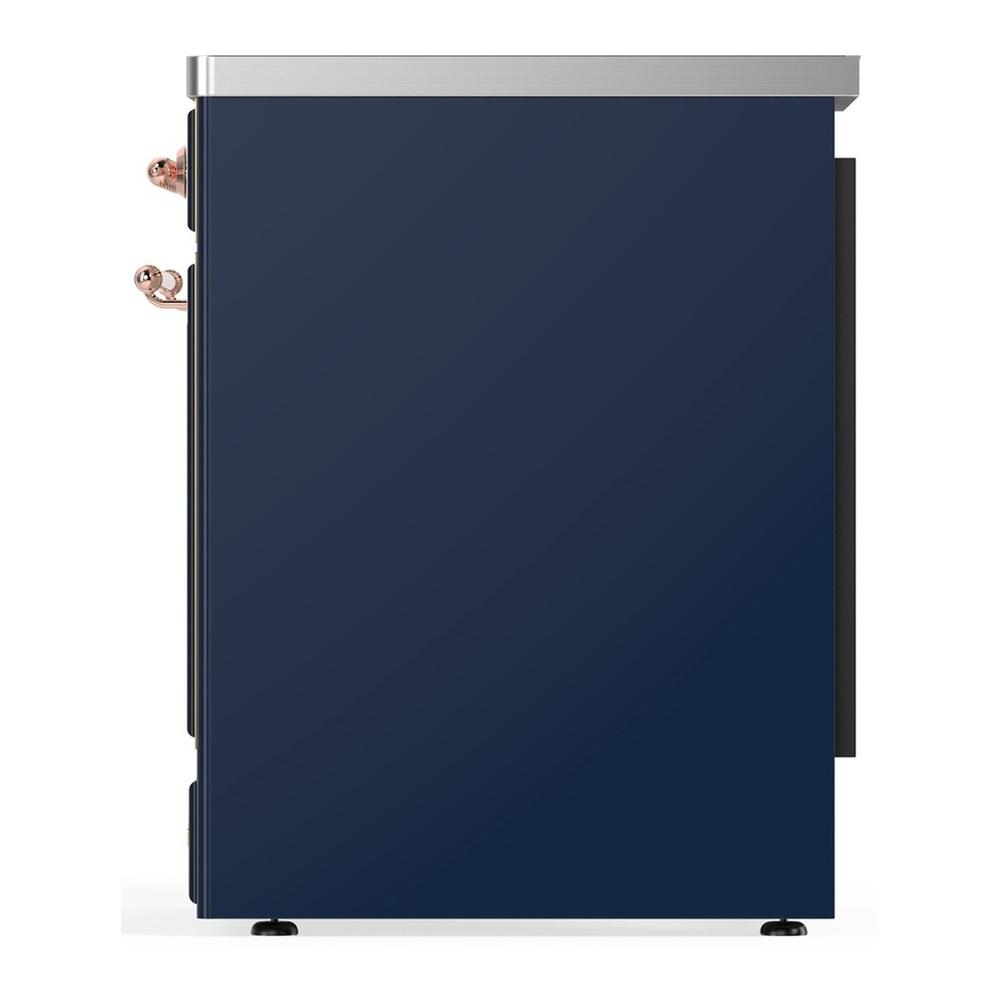 Ilve UMIB30QNR3MBP Ilve Umib30Qnr3Mbp Majestic Iii 30 Inch Induction Range With 4 Elements, 4 Cu. Ft. Oven Capacity (Solid Door, Midnight Blue, Copper)