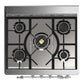 Ilve UM30NR3WHC Ilve Um30Nr3Whc Majestic Iii 30 Inch Dual Fuel Range With 5 Black Brass Burners, Dual Function Burner Up To 25,000 Btu (Natural Gas, Triple Glass Door, White, Chrome)