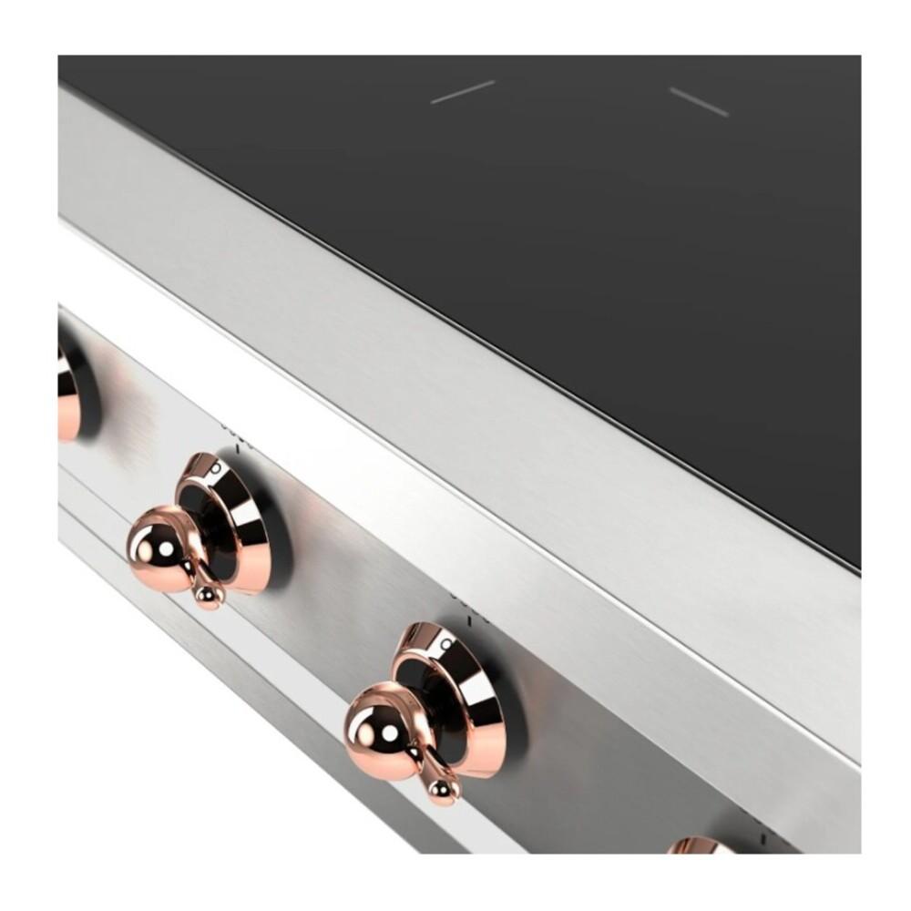 Ilve UHCPI486NSSP Ilve Uhcpi486Nssp Nostalgie Ii 48 Inch Built-In Induction Rangetop With 6 Elements, Stainless Steel (Copper)