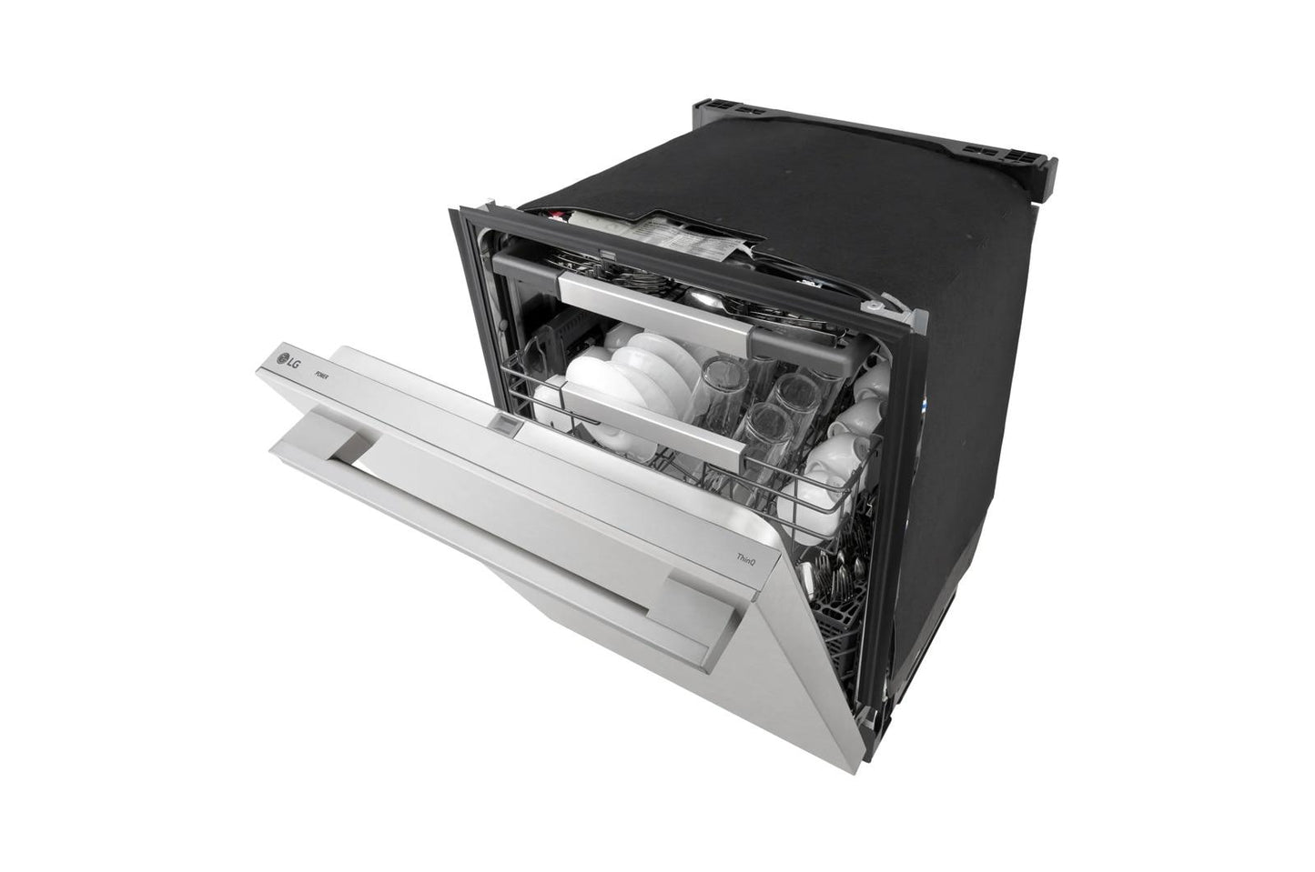 Lg LDNTH753S Smart Flushfit™ Top Control Dishwasher With 1-Hour Wash & Dry, Quadwash® Pro, Truesteam® And Dynamic Heat Dry™ W/Autovent Dry™