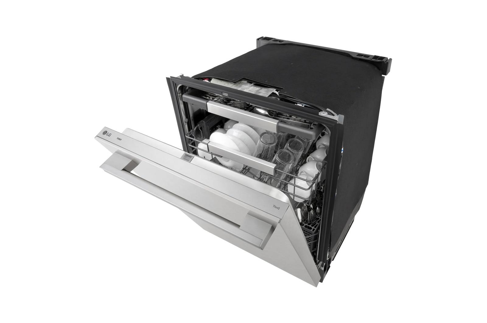 Lg LDNTH753S Smart Flushfit™ Top Control Dishwasher With 1-Hour Wash & Dry, Quadwash® Pro, Truesteam® And Dynamic Heat Dry™ W/Autovent Dry™