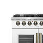 Forno FFSGS635636WHT Forno Galiano 36-Inch Freestanding French Door Dual Fuel Range White