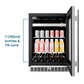 Element Appliance EBS24BES Cellara By Element 24 In., 7 Bottle And 115 Can Single Zone Wine And Beverage Cooler - Ebs24Bes