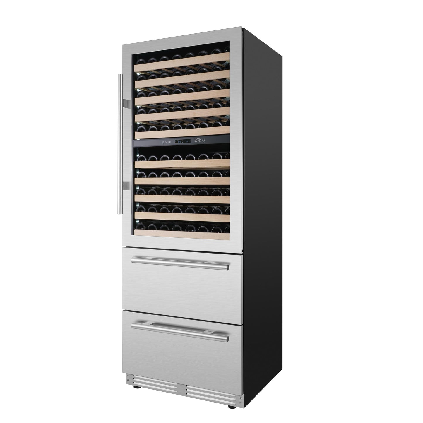 Forno FWCDR669730S Forno Celano 30-Inch Triple Zone Wine And Beverage Cooler, 21.3 Cu.Ft, Stainless Steel