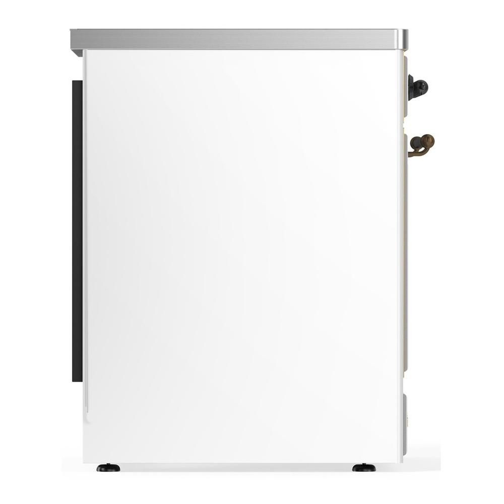 Ilve UMIB30NR3WHB Ilve Umib30Nr3Whb Majestic Iii 30 Inch Induction Range With 4 Elements, 4 Cu. Ft. Oven Capacity (Triple Glass Door, White, Burnished)