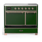 Ilve UMDIB40QNR3EGP Ilve Umdib40Qnr3Egp Majestic Iii 40 Inch Induction Range With 6 Elements, 3.82 Cu. Ft. Total Oven Capacity (Solid Door, Emerald Green, Copper)