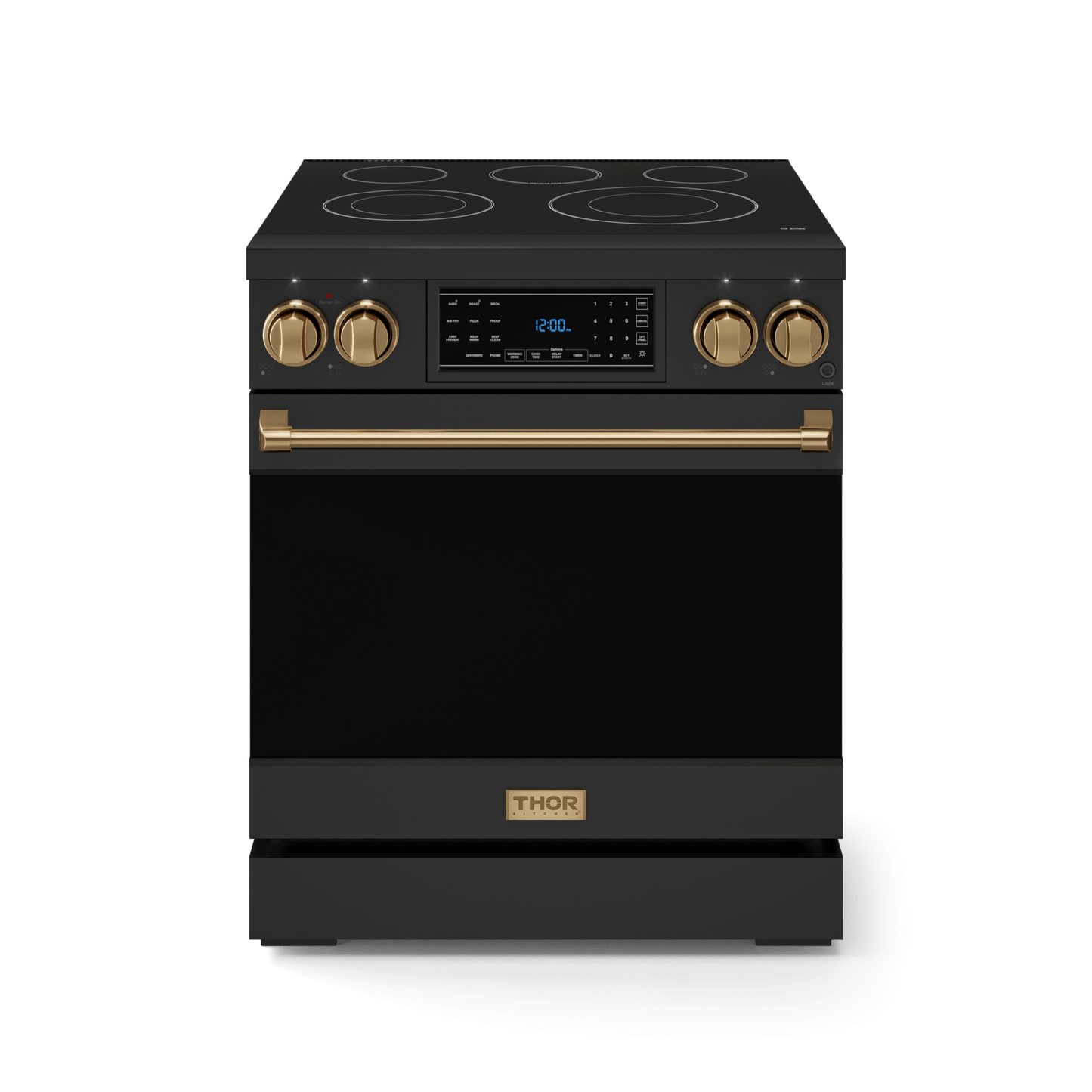 Thor Kitchen RSE30BBRZ 30 Inch Professional Electric Range With Tilt Panel Touch Control In Black/Bronze Gordon Ramsay Series - Rse30B-Brz