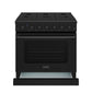 Thor Kitchen LRG3601UB 36 Inch Professional Gas Range In Black