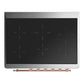 Ilve UMIB36QNR3MGP Ilve Umib36Qnr3Mgp Majestic Iii 36 Inch Induction Range With 6 Elements, 3.5 Cu. Ft. Total Oven Capacity (Solid Door, Graphite Matte, Copper)