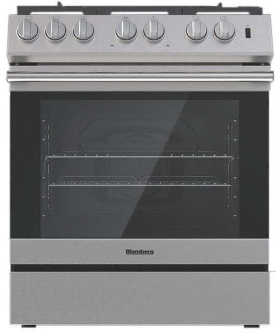 Blomberg Appliances BGR30524SS 30" Gas Slide In Range With 5.2 Cu Ft Convection Oven