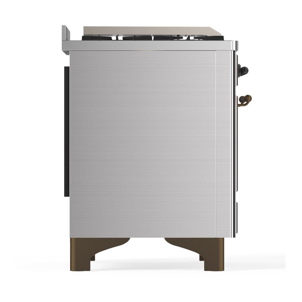 Ilve UM60FSNR3SSBLP Ilve Um60Fsnr3Ssblp Majestic Iii 60 Inch Dual Fuel Range With 7 Burners, Griddle And French Top, Dual Function Burner With Up To 25,000 Btu (Liquid Propane, Triple Glass Door, Stainless Steel, Burnished)