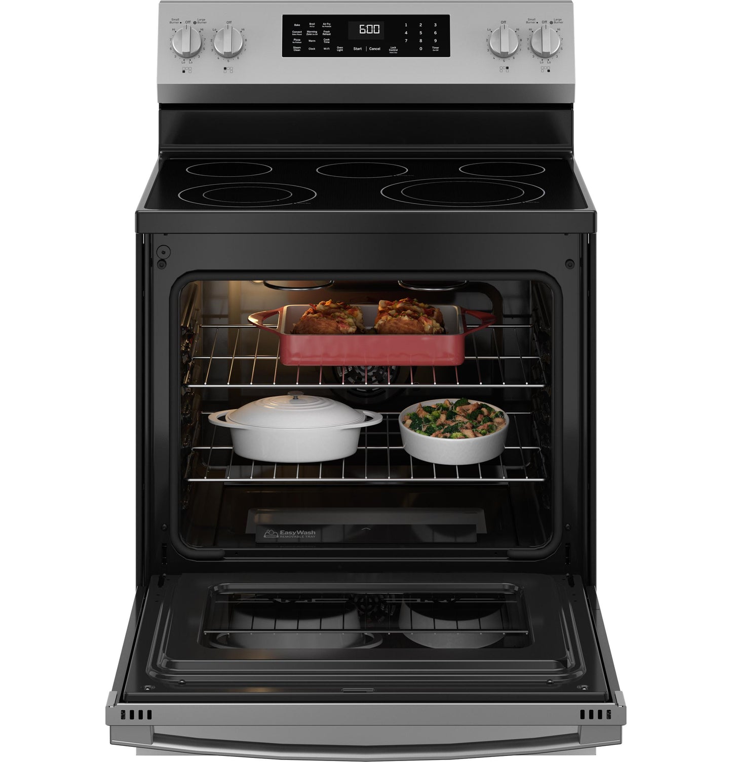 Ge Appliances GRF600AVSS Ge® 30" Free-Standing Electric Convection Range With No Preheat Air Fry And Easywash™ Oven Tray