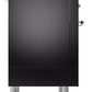 Ilve UPI366NMPBKC Nostalgie Ii 36 Inch Electric Freestanding Range In Glossy Black With Chrome Trim