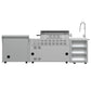 Forno FODKT2520WHT Forno Bulnes 40-Inch Bbq, 95,000 Btu, 5 Burners, Sear & Rotisserie Infrared With Side Burner, Stainless Steel Outdoor Kitchen With 1.8 Cu.Ft. Beverage Center & White Sintered Stone Countertops