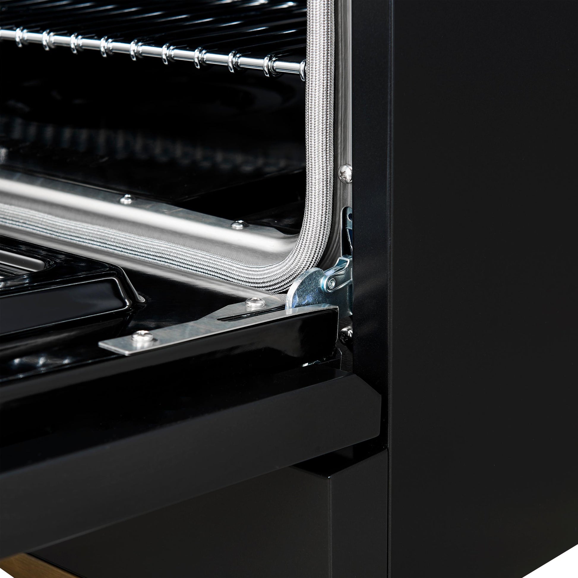 Forno FFSGS621936BLK Forno Antico 36-Inch Freestanding Gas Range, Black, Antique Brass Design, 6 Burners, Convection Oven, Energy Efficient