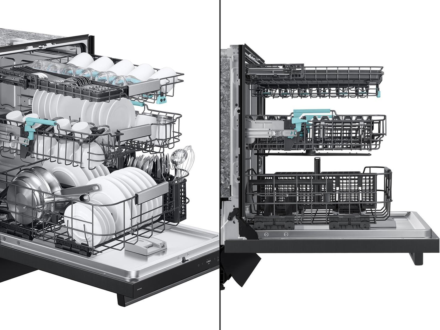Samsung DW90H89TETE Bespoke Ai Smart Dishwasher Ai Wash & 3Rd Rack Washing System Autorelease™ Door 38Dba