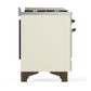 Ilve UM60FSQNR3AWBLP Ilve Um60Fsqnr3Awblp Majestic Iii 60 Inch Dual Fuel Range With 7 Burners, Griddle And French Top, Dual Function Burner With Up To 25,000 Btu (Liquid Propane, Solid Door, Antique White, Burnished)