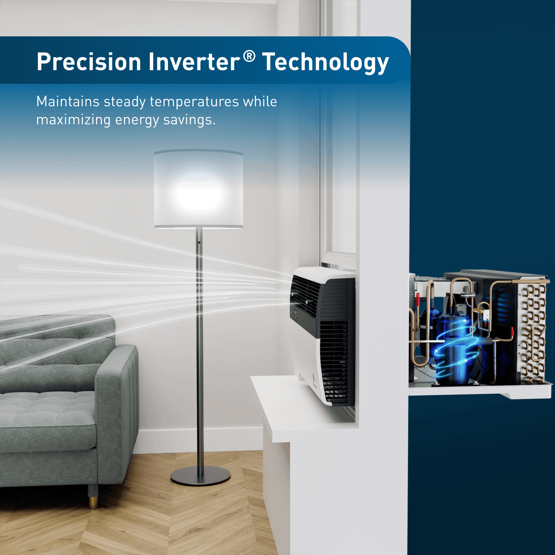 Friedrich KHVS12B33A Friedrich K Hl Inverter 12,000 Btu 230V Smart Window/Wall Air Conditioner With Heat Pump