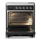 Ilve UMIB30NR3BKC Ilve Umib30Nr3Bkc Majestic Iii 30 Inch Induction Range With 4 Elements, 4 Cu. Ft. Oven Capacity (Triple Glass Door, Glossy Black, Chrome)